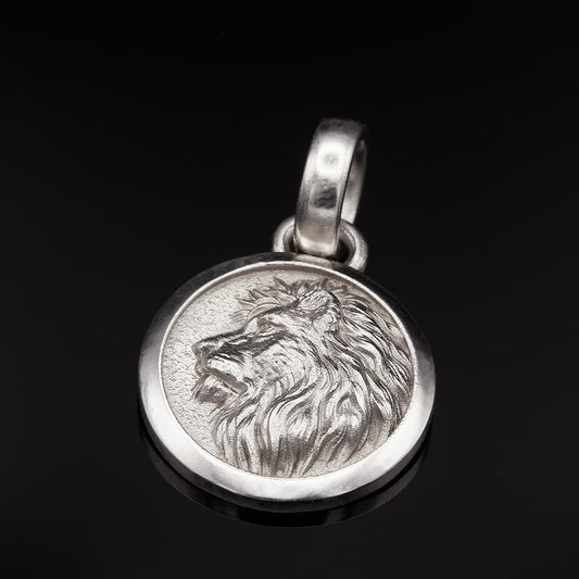 Löwenkopf-Anhänger – aus massivem Sterling Silber handgefertigt {{Product vendor}}