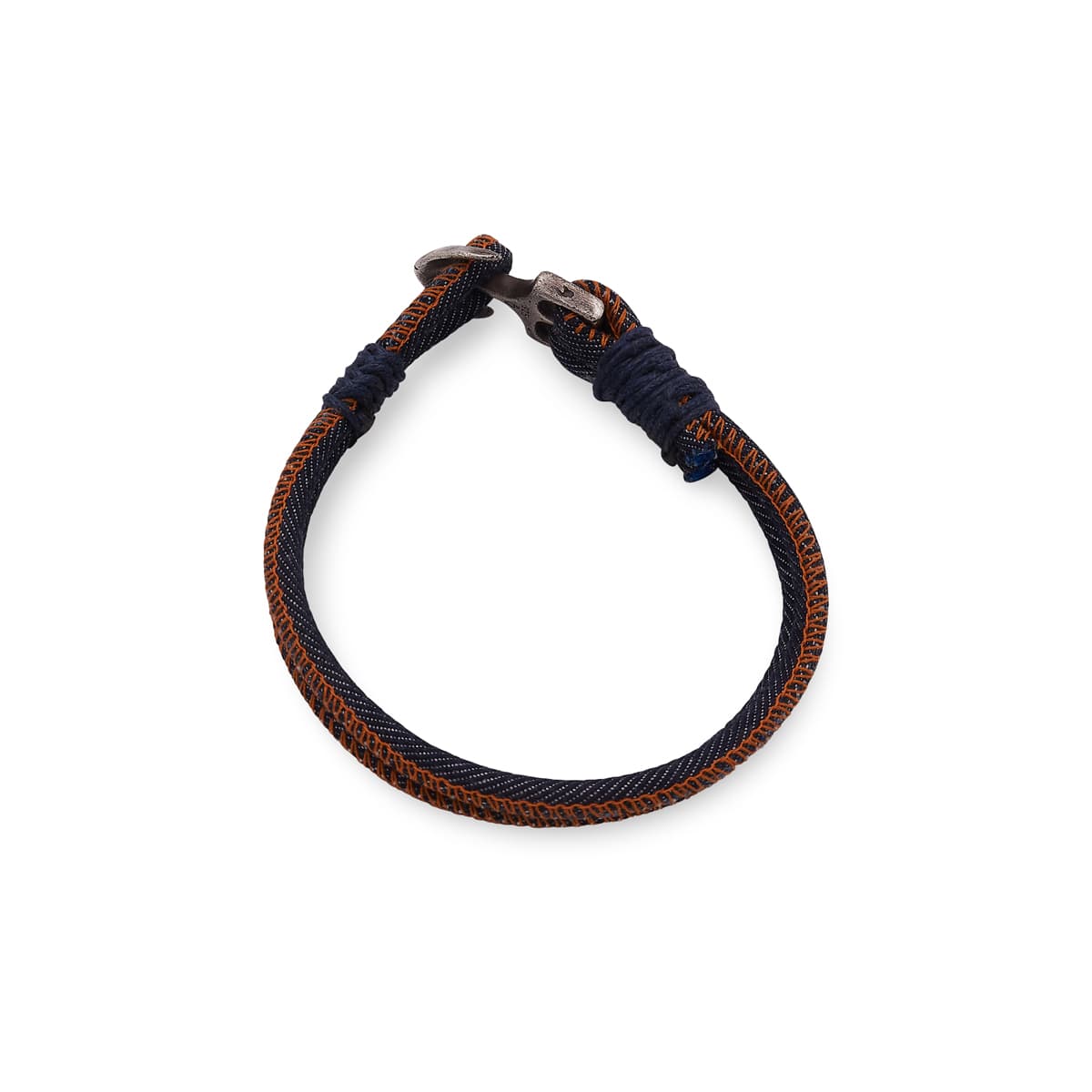 Armband "Denim" Silber meets Denimstoff
