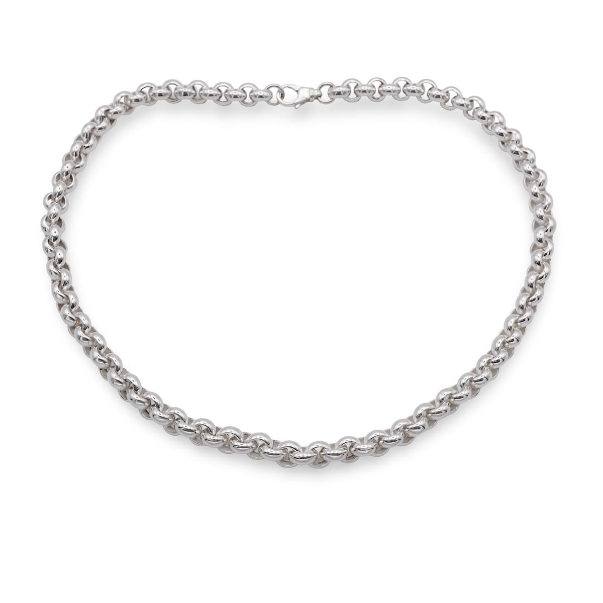 Leichte Erbskette aus 925 Sterling Silber, Detailansicht der Kettenglieder, hochwertige Handwerkskunst