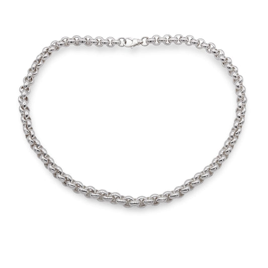 Leichte Erbskette aus 925 Sterling Silber, Detailansicht der Kettenglieder, hochwertige Handwerkskunst