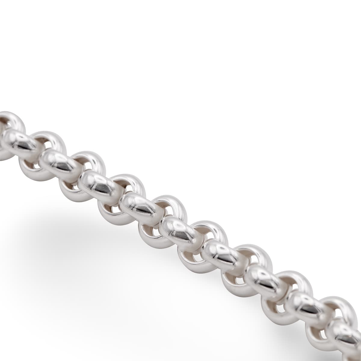 Erbskette light aus Sterling Silber, 8,5mm breit, Nahaufnahme des Verschlusses, massiver Herrenschmuck