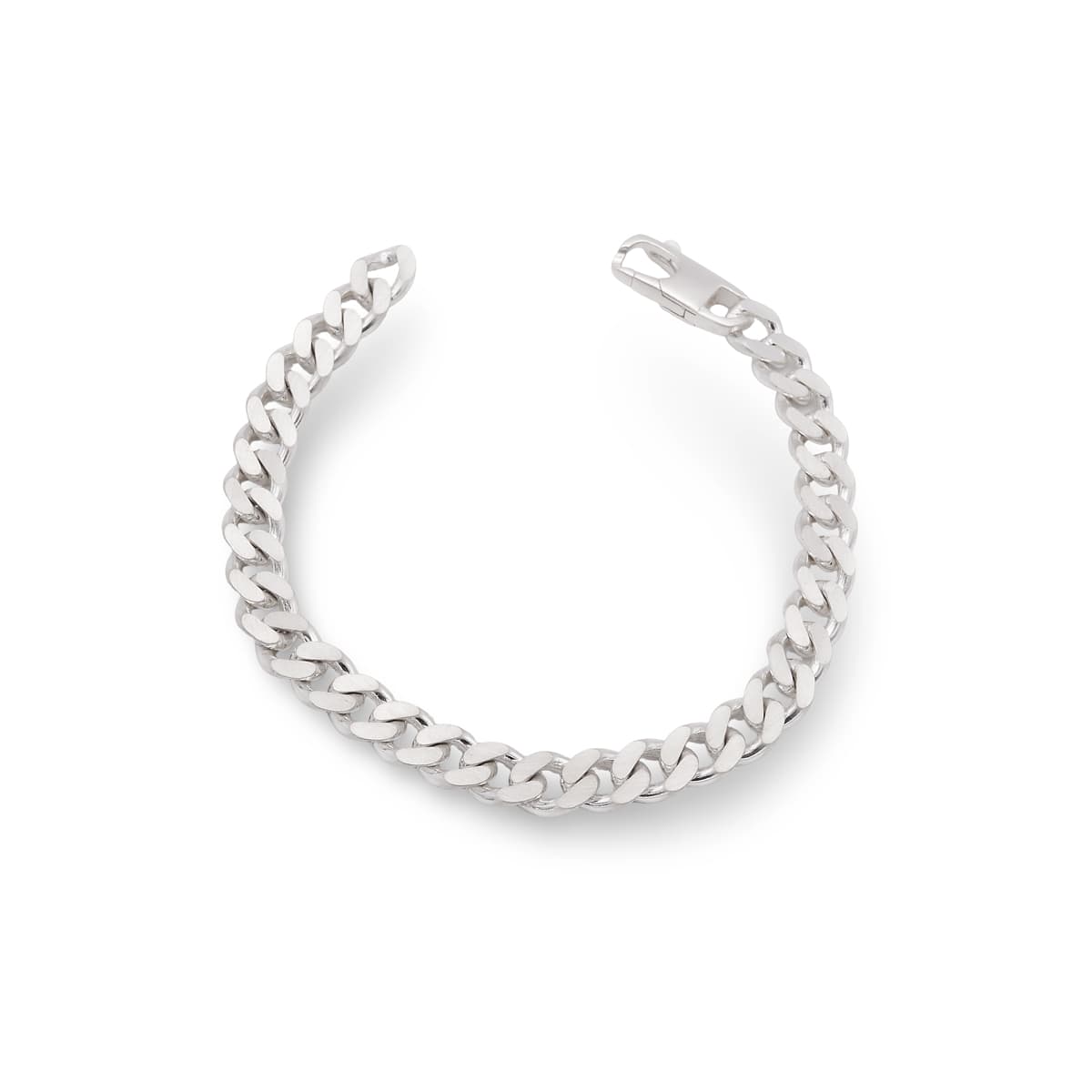 Massives Panzerarmband aus Sterling Silber, Flat Tank Design, handgefertigter Herrenschmuck