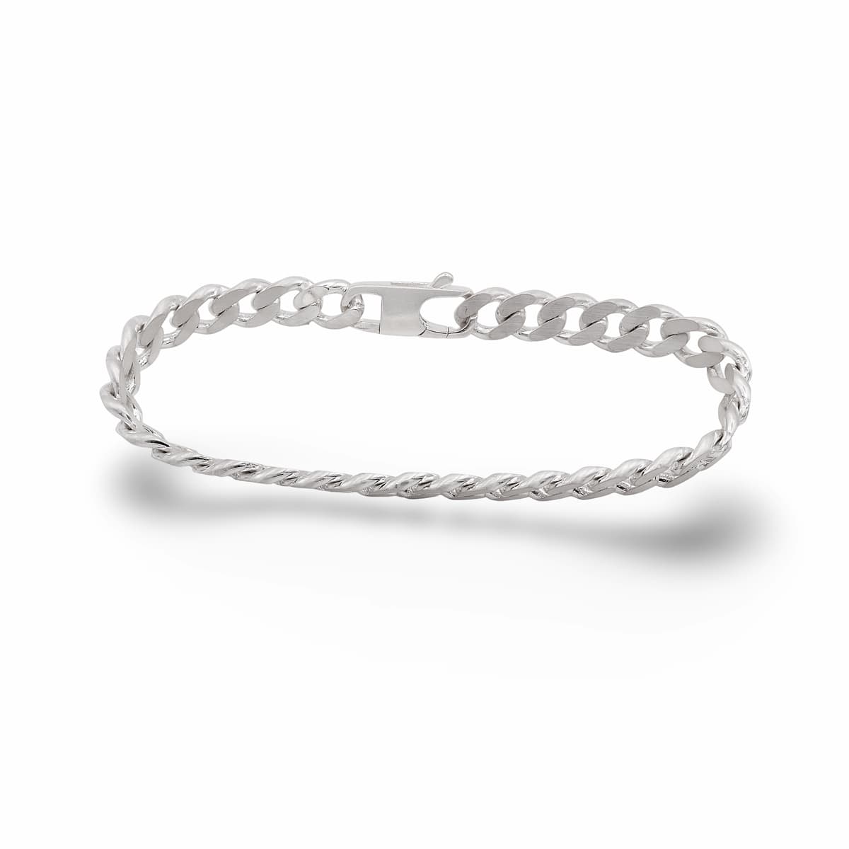 Sterling Silber Panzerarmband Flat Tank am Handgelenk, massiver Herrenschmuck