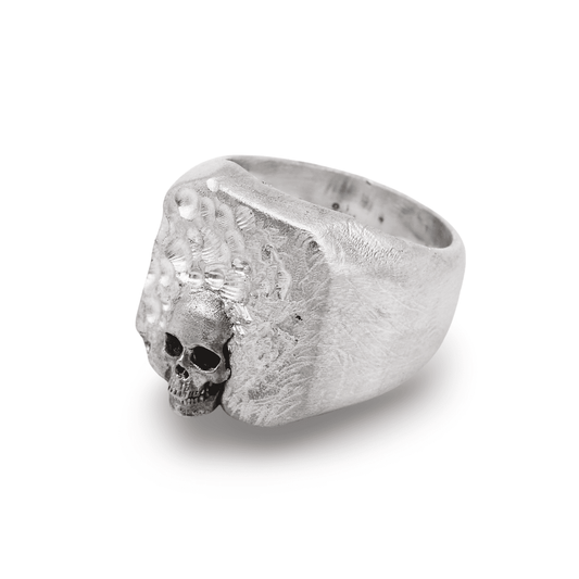 Siegelring "Death" Sterling Silber Ring - Einzelstück handgefertigt Schmaal Workshop