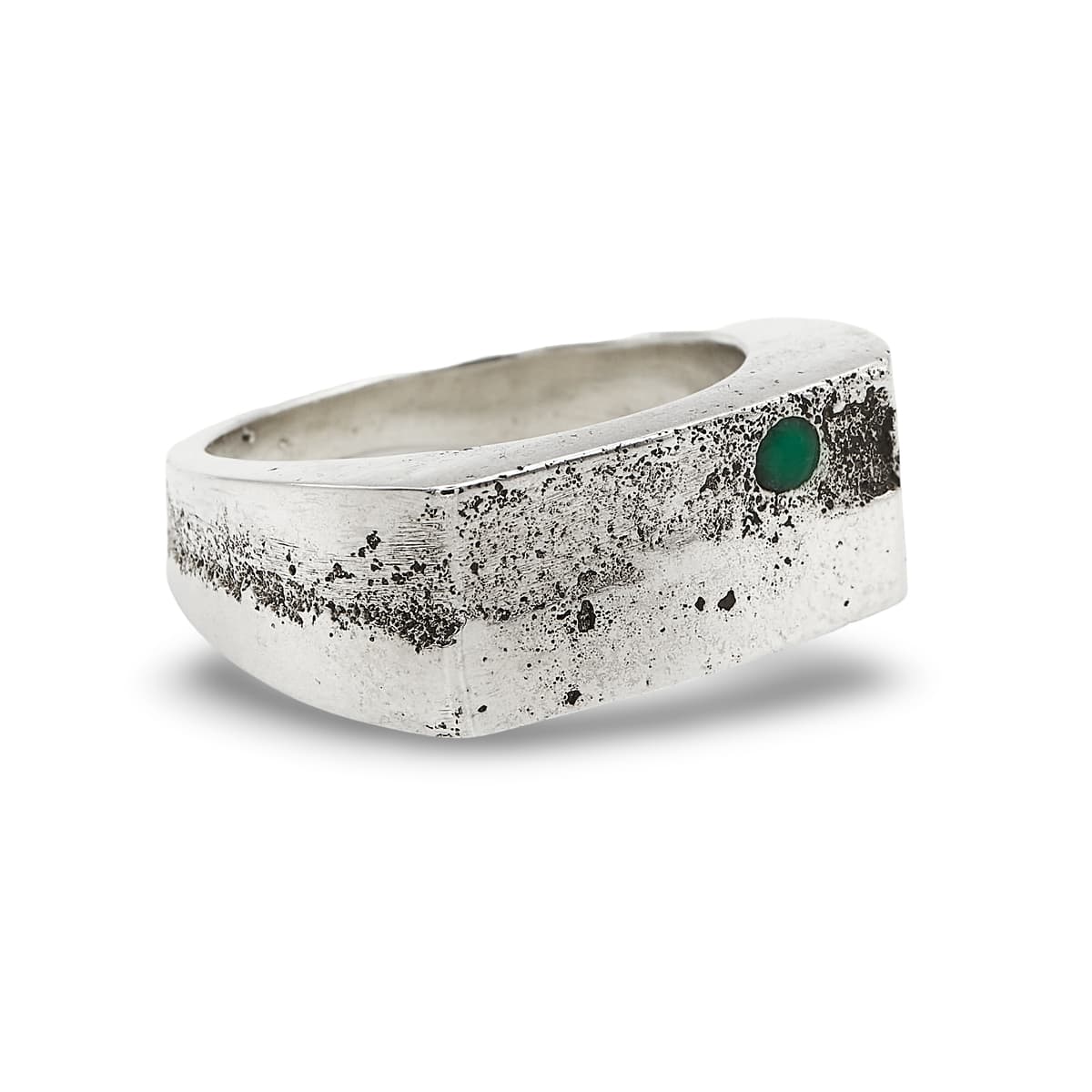 Herren Männer Mann Ring Sterling Silber Smaragd