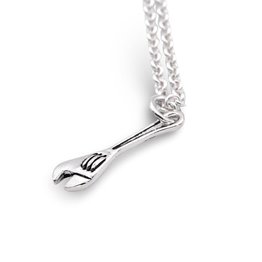 Halskette "Rollgabelschlüssel" - Sterling Silber handgefertigt Schmaal Workshop