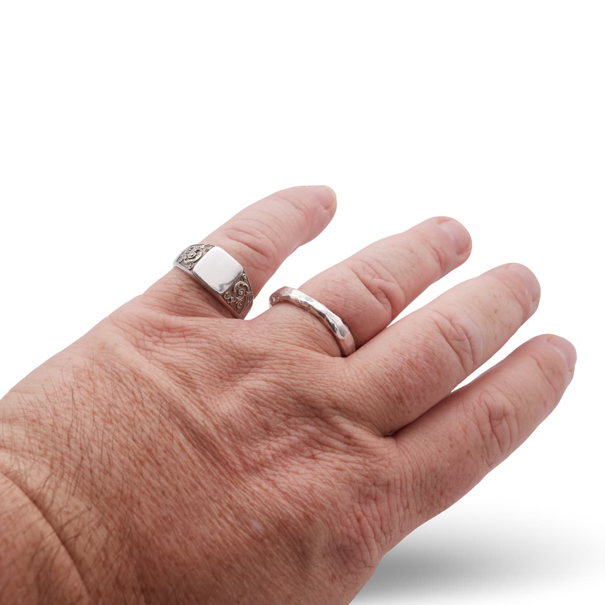 Siegelring "Floralis" Sterling Silber Ring handgefertigt Schmaal Workshop