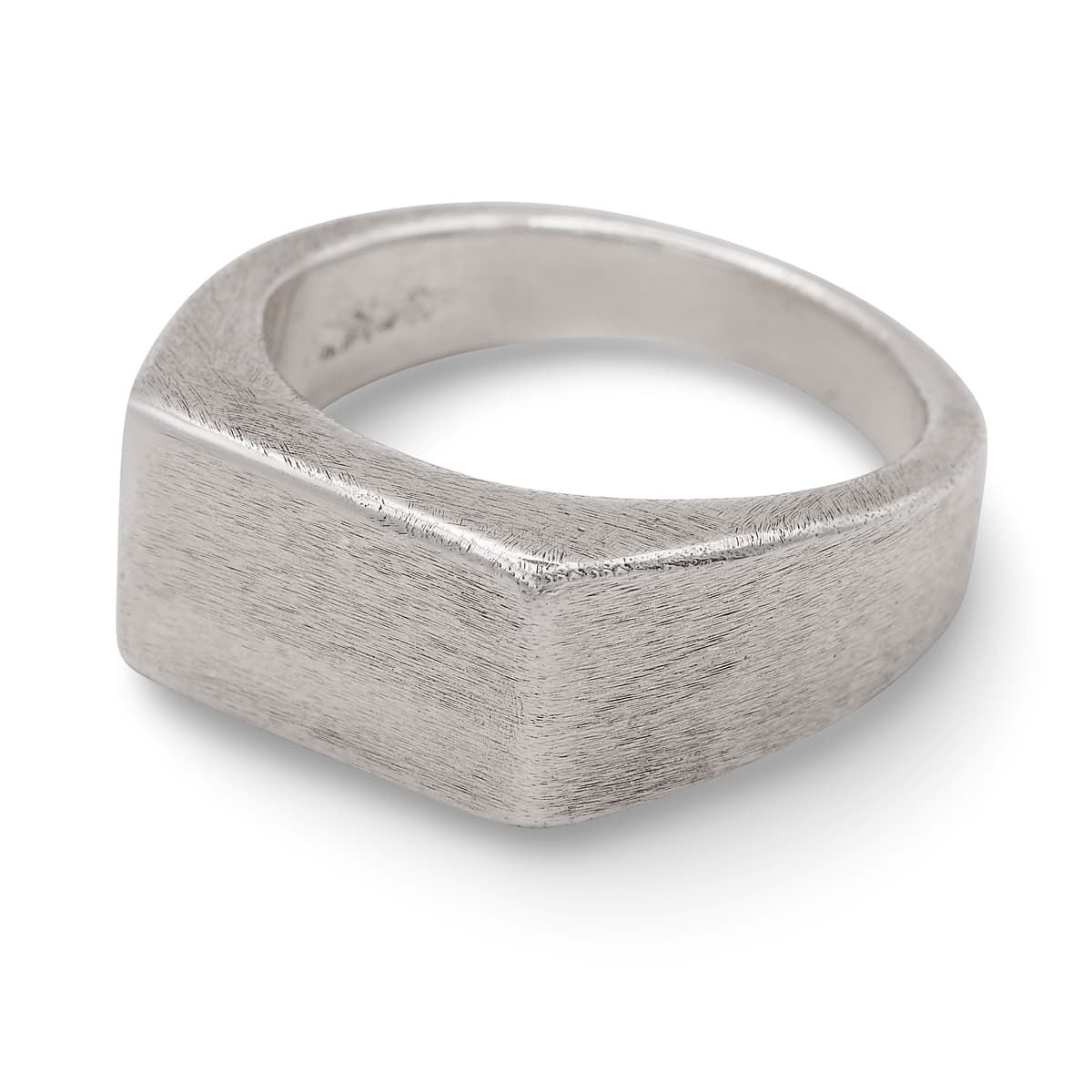 Siegelring "Fred gebürstet" Sterling Silber Ring handgefertigt
