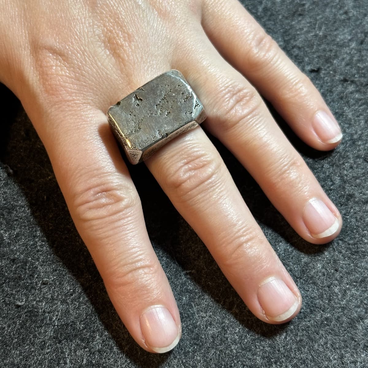 Herren Männer Mann Siegelring Ring Sterling Silber großer Ring schwer