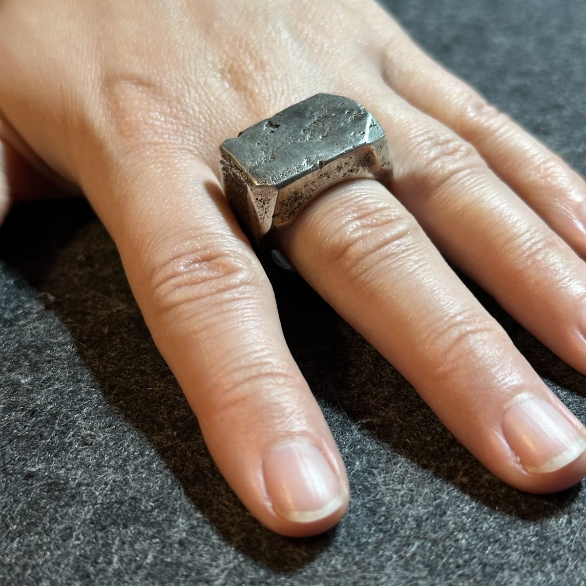 Herren Männer Mann Siegelring Ring Sterling Silber großer Ring schwer