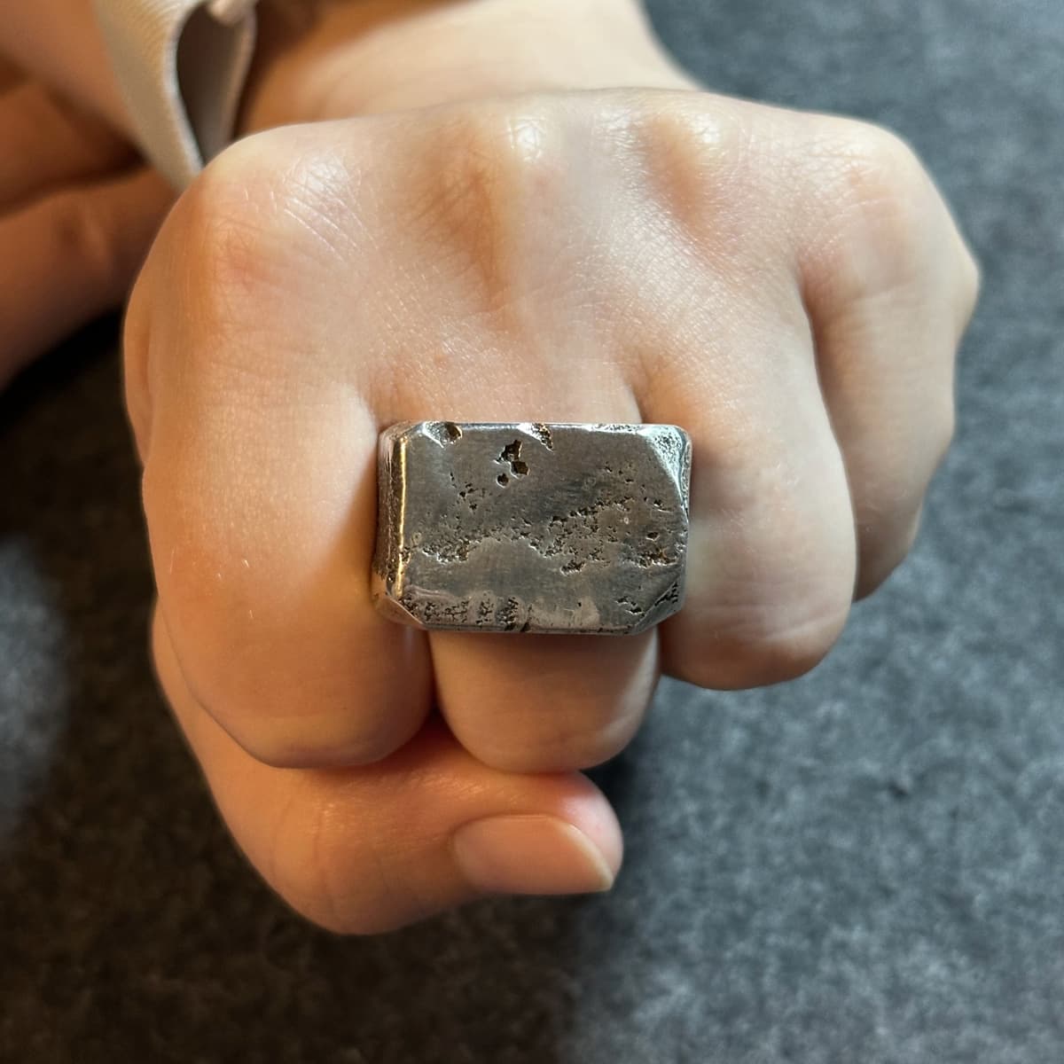 Herren Männer Mann Siegelring Ring Sterling Silber großer Ring schwer