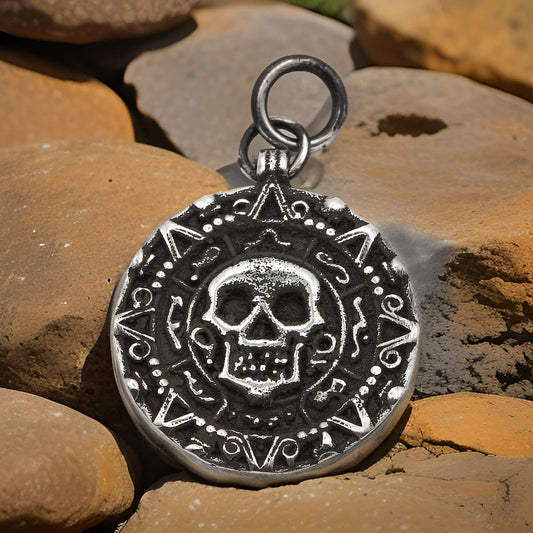 Anhänger Piratenmünze Sterling Silber Herrenkette kette Mann