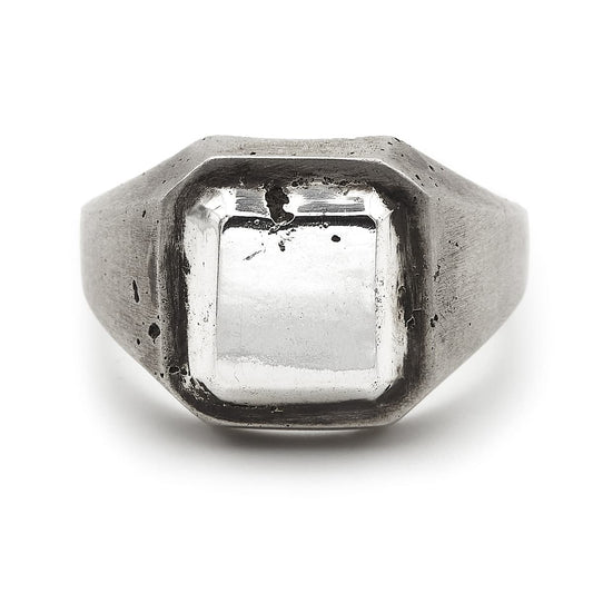 Siegelring "Stoneless" massives Sterling Silber handgefertigt {{Product vendor}}