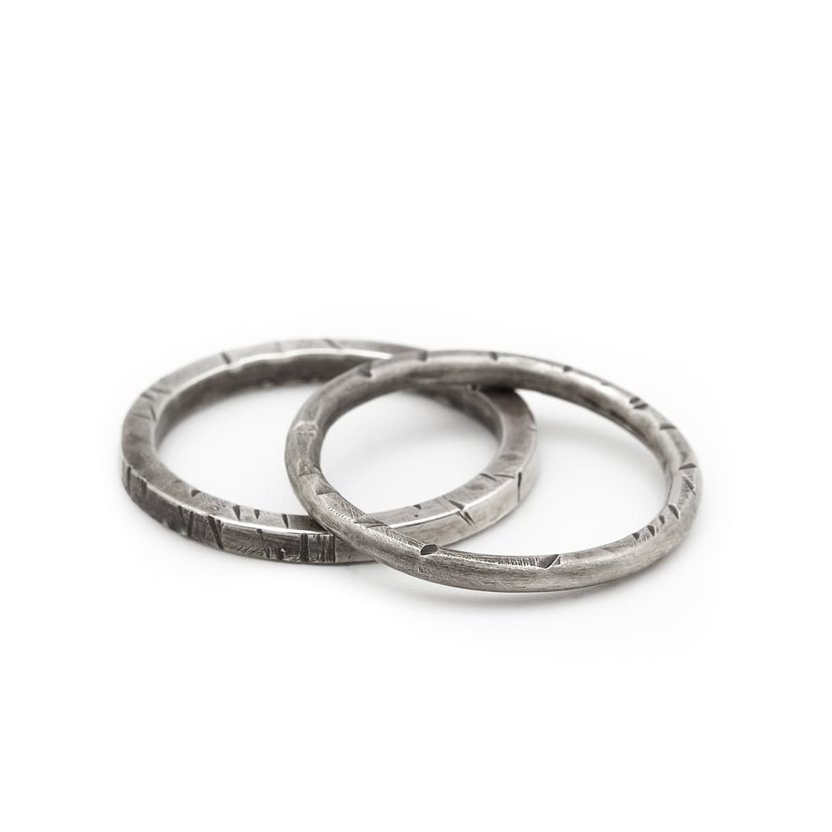 Stapelringe "le Double" filigrane Ringe aus Silber Schmaal Workshop