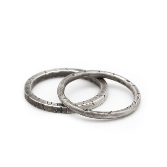Stapelringe "le Double" filigrane Ringe aus Silber Schmaal Workshop