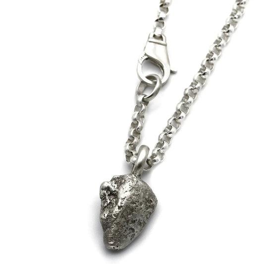 Silber Halskette massiv Kieselsteinoptik Brighton England
