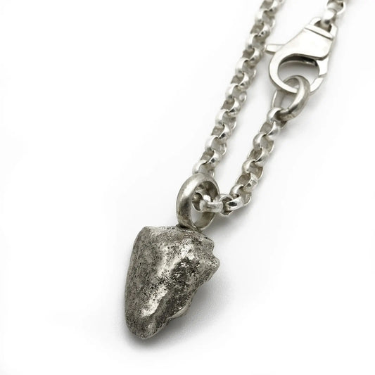 Silber Halskette massiv Kieselsteinoptik Brighton England