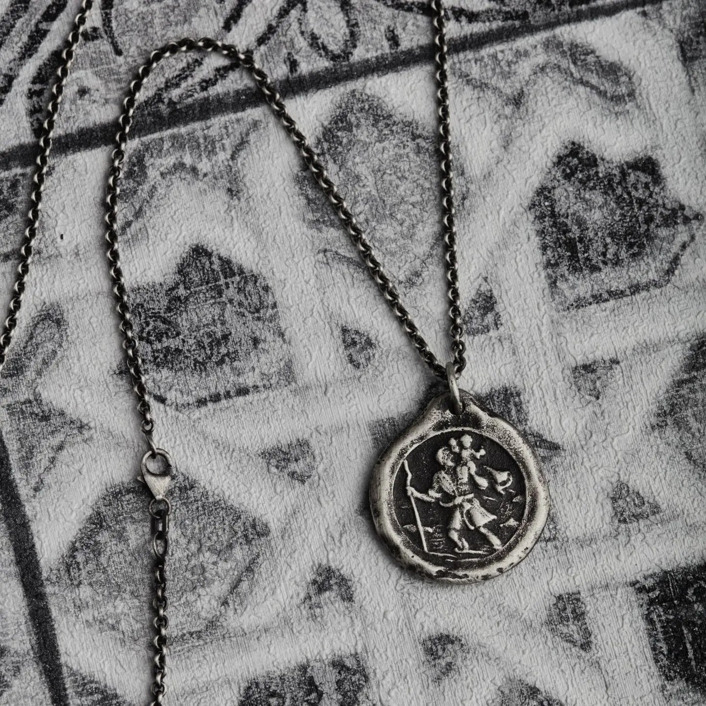 Saint Christopher - Schutzpatron der Reisenden - Halskette - Silberkette - St Christopher