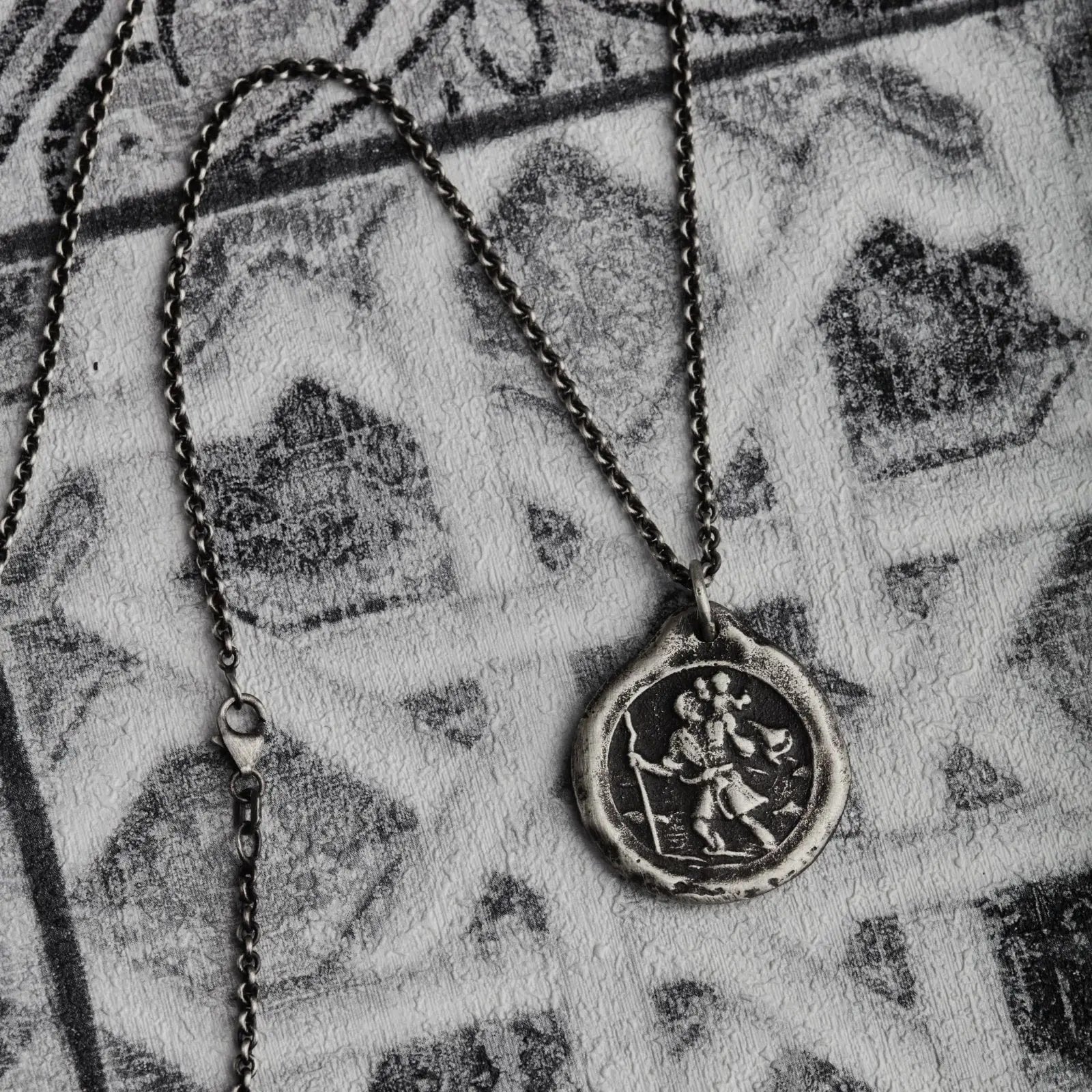 Saint Christopher - Schutzpatron der Reisenden - Halskette - Silberkette - St Christopher