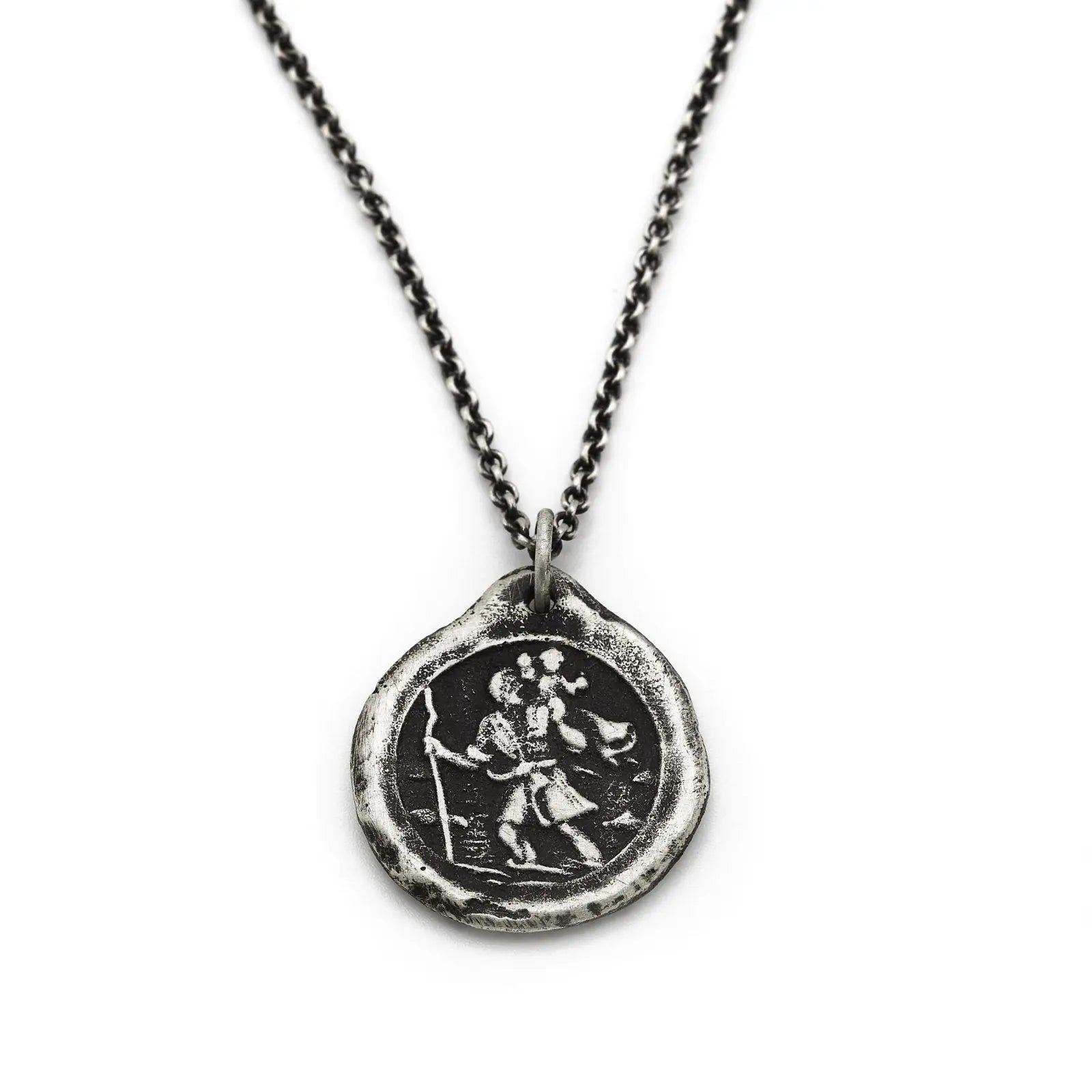 Saint Christopher - Schutzpatron der Reisenden - Halskette - Silberkette - St Christopher