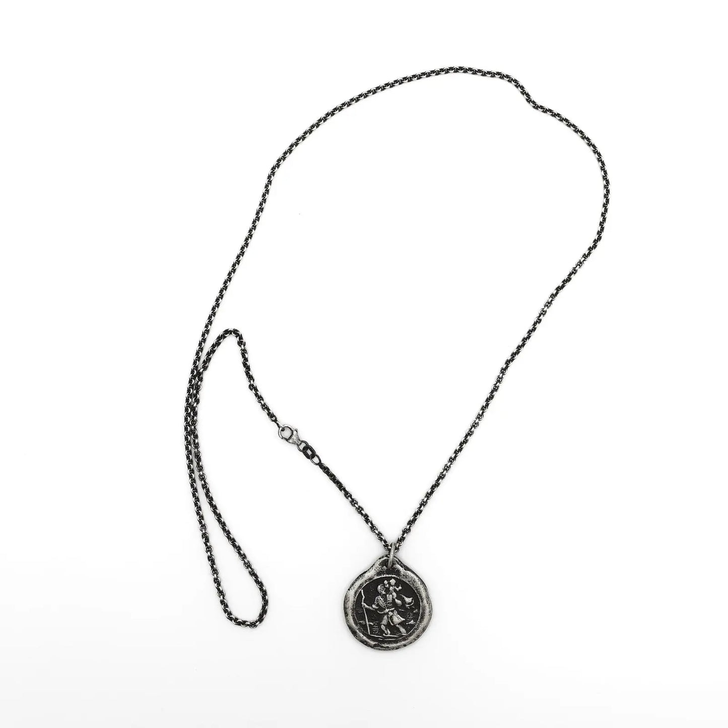 Saint Christopher - Schutzpatron der Reisenden - Halskette - Silberkette - St Christopher