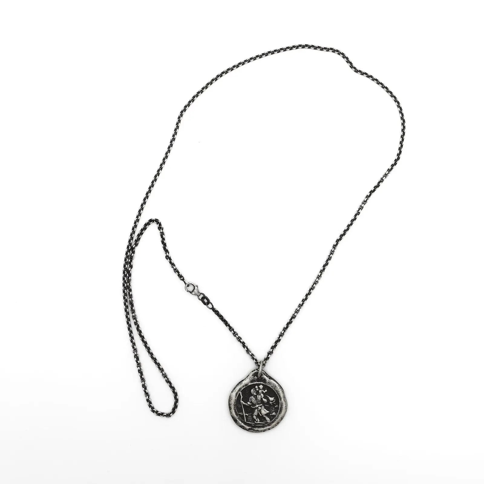 Saint Christopher - Schutzpatron der Reisenden - Halskette - Silberkette - St Christopher