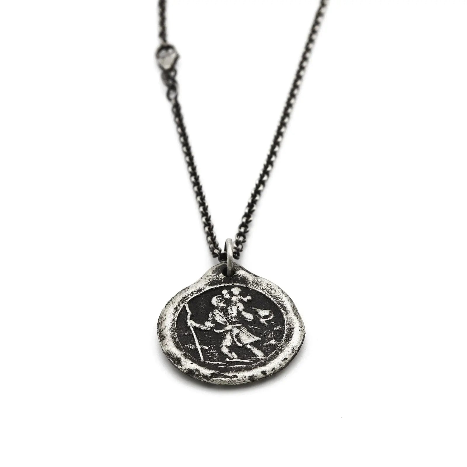 Saint Christopher - Schutzpatron der Reisenden - Halskette - Silberkette - St Christopher