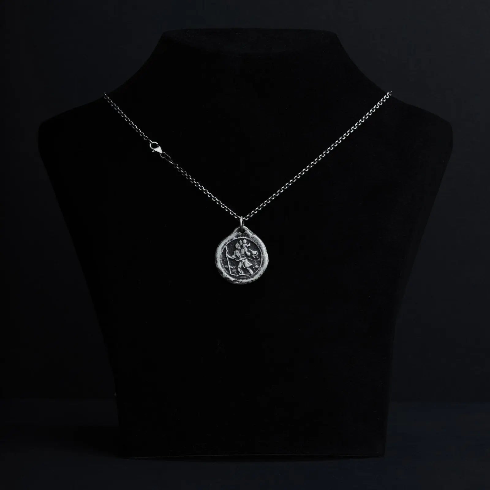Saint Christopher - Schutzpatron der Reisenden - Halskette - Silberkette - St Christopher