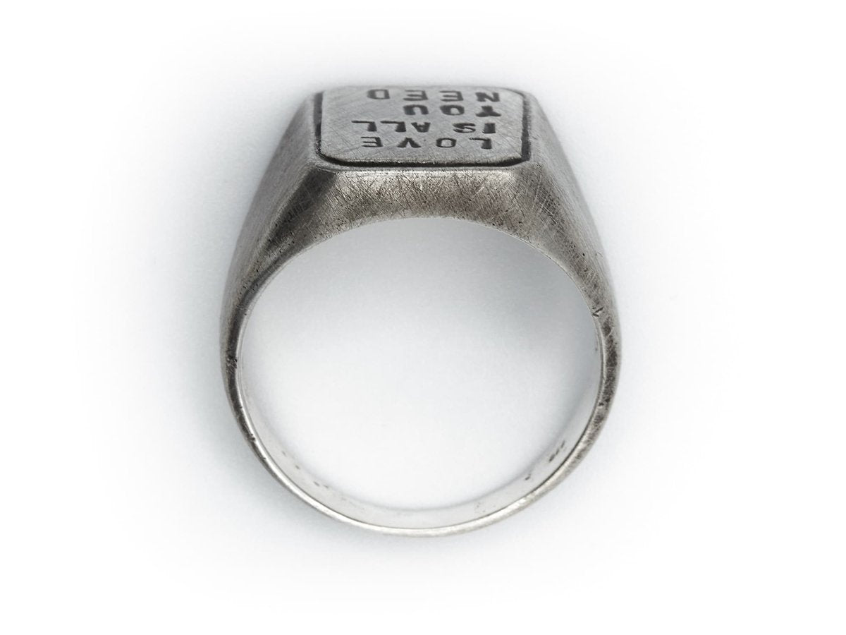 Siegelring aus Sterling Silber, massiv, Statement, handgemacht