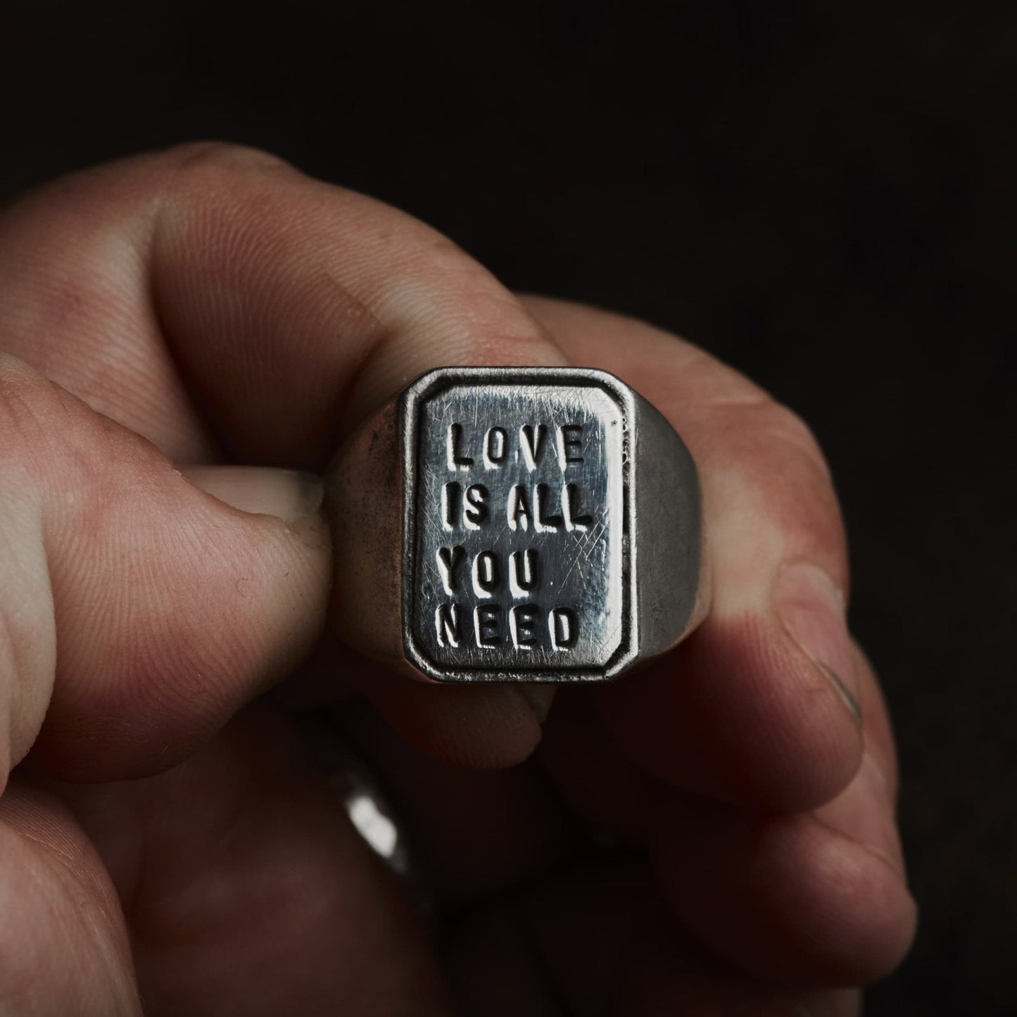 Siegelring aus Sterling Silber, massiv, Statement, handgemacht
