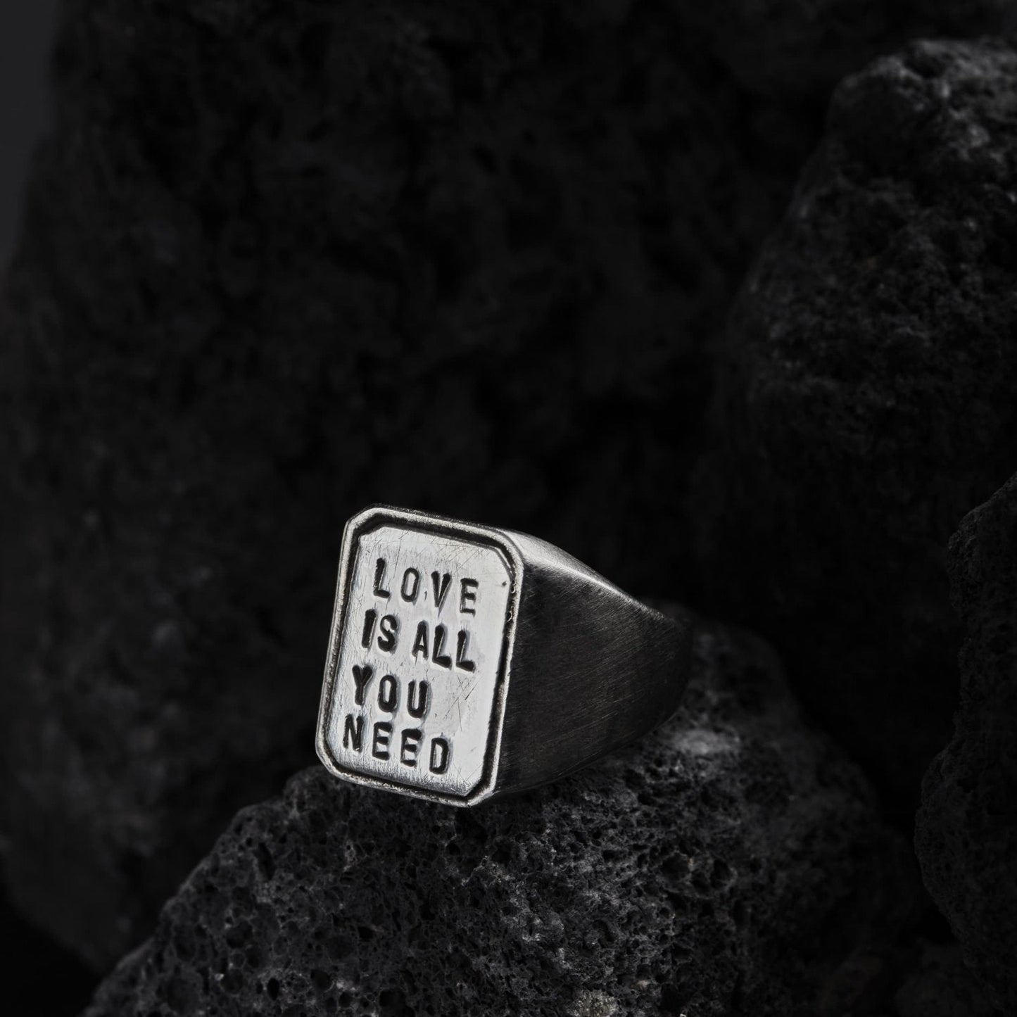 Siegelring aus Sterling Silber, massiv, Statement, handgemacht