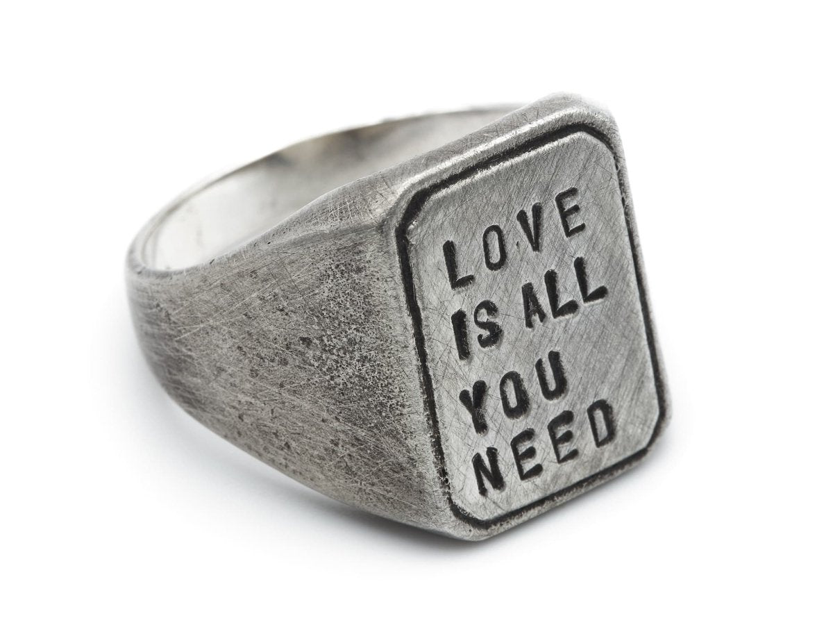Siegelring aus Sterling Silber, massiv, Statement, handgemacht