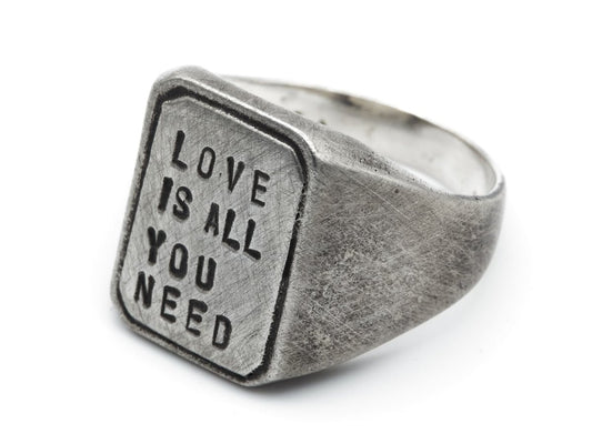 Siegelring aus Sterling Silber, massiv, Statement, handgemacht