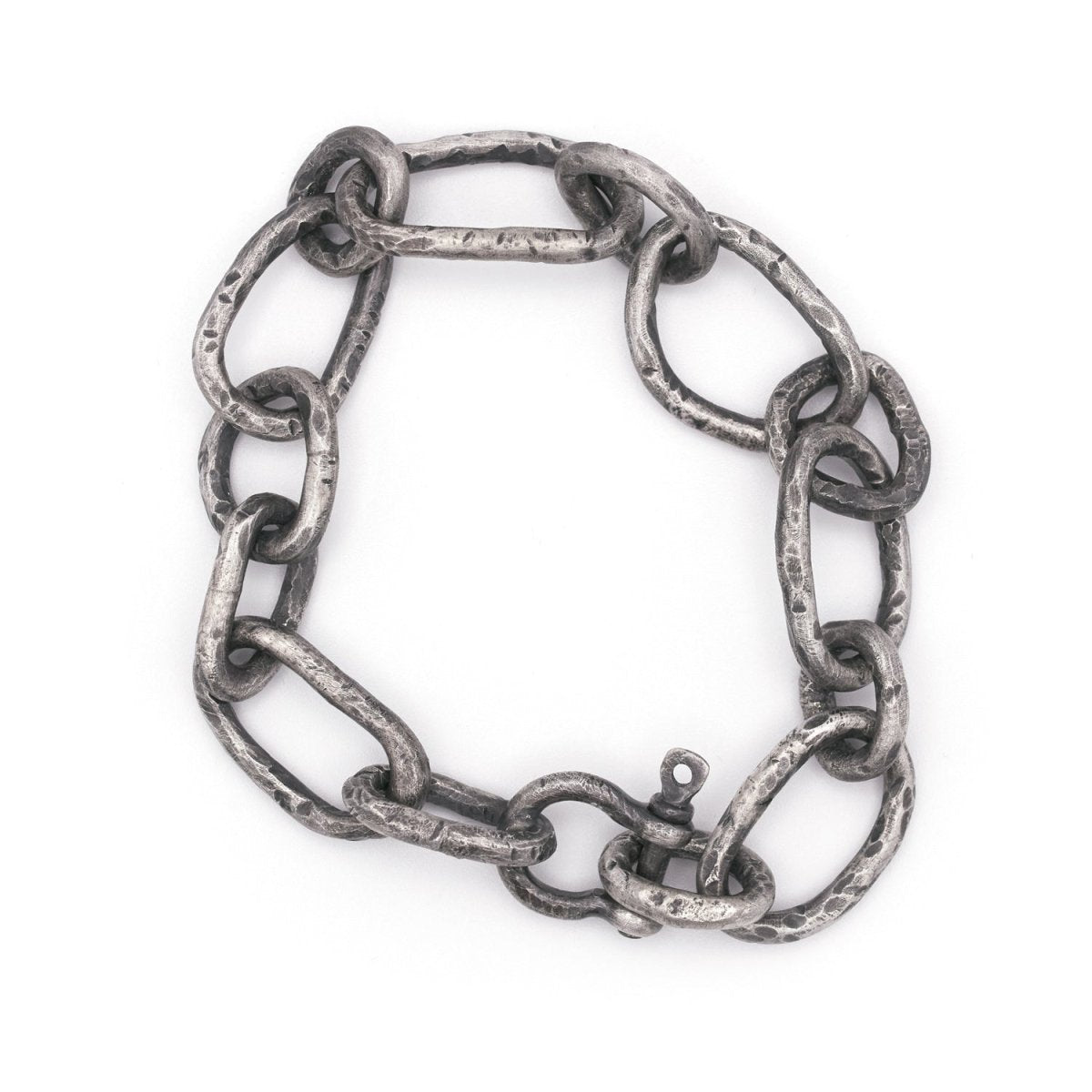 Armband aus Sterling Silber - Unikat - oxidiert - grob massiv geschmiedet - Silberschmied