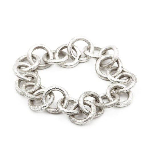 Armband aus Sterling Silber - Unikat - glänzend - massiv geschmiedet - Silberschmied