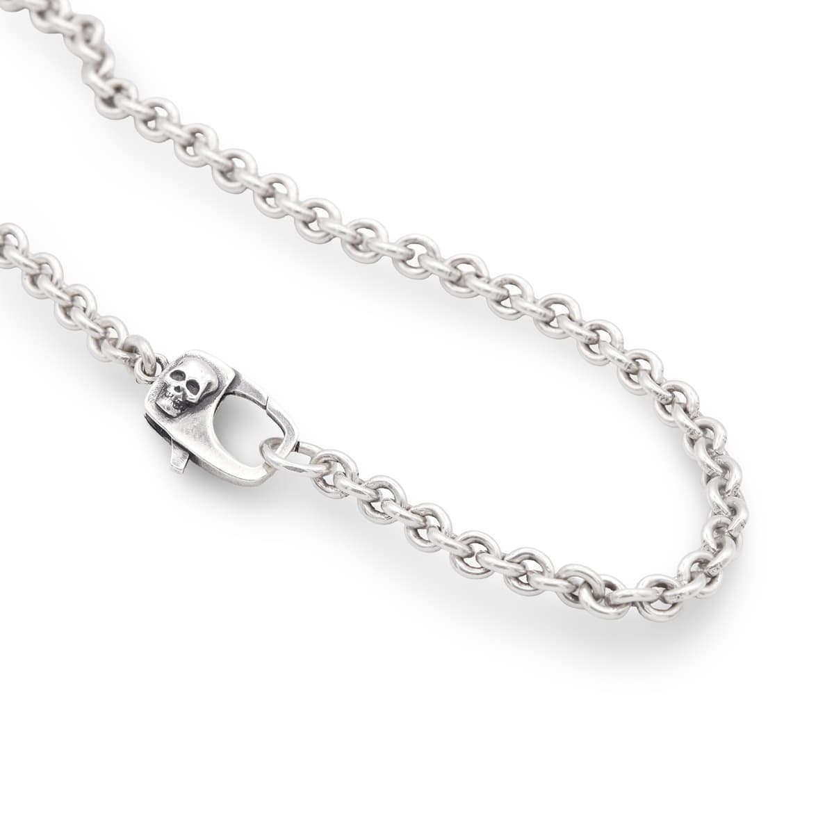 Halskette "Ankerkette Totenkopf Karabiner" - Sterling Silber Schmaal Workshop