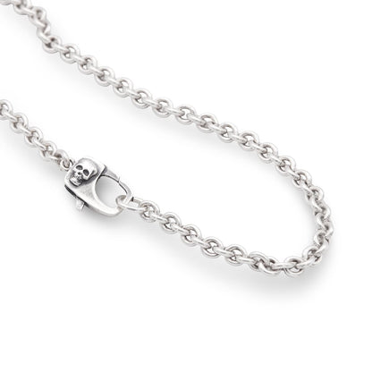 Halskette "Ankerkette Totenkopf Karabiner" - Sterling Silber Schmaal Workshop
