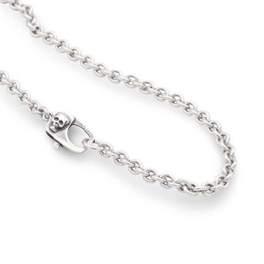 Halskette "Ankerkette Totenkopf Karabiner" - Sterling Silber Schmaal Workshop