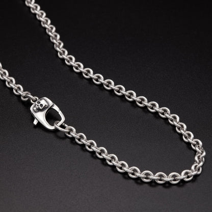 Halskette "Ankerkette Totenkopf Karabiner" - Sterling Silber Schmaal Workshop