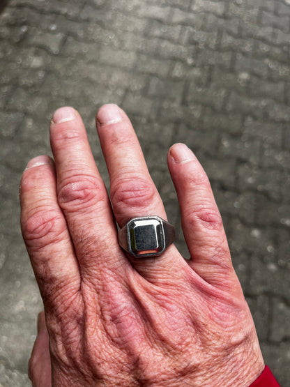 Siegelring "Stoneless" massives Sterling Silber