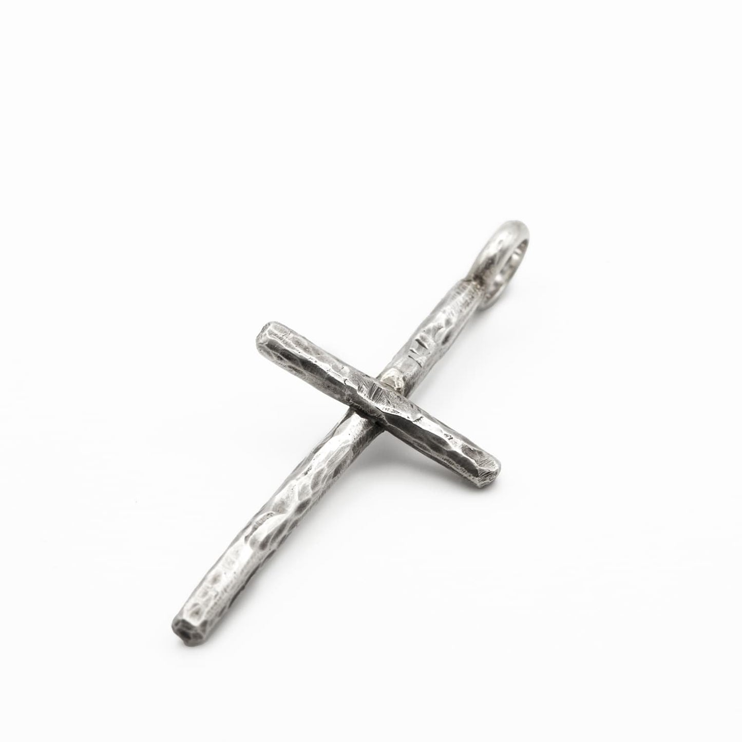 Kreuz aus Sterling Silber - Anhänger für Halskette - massiv geschmiedet - Silberschmied