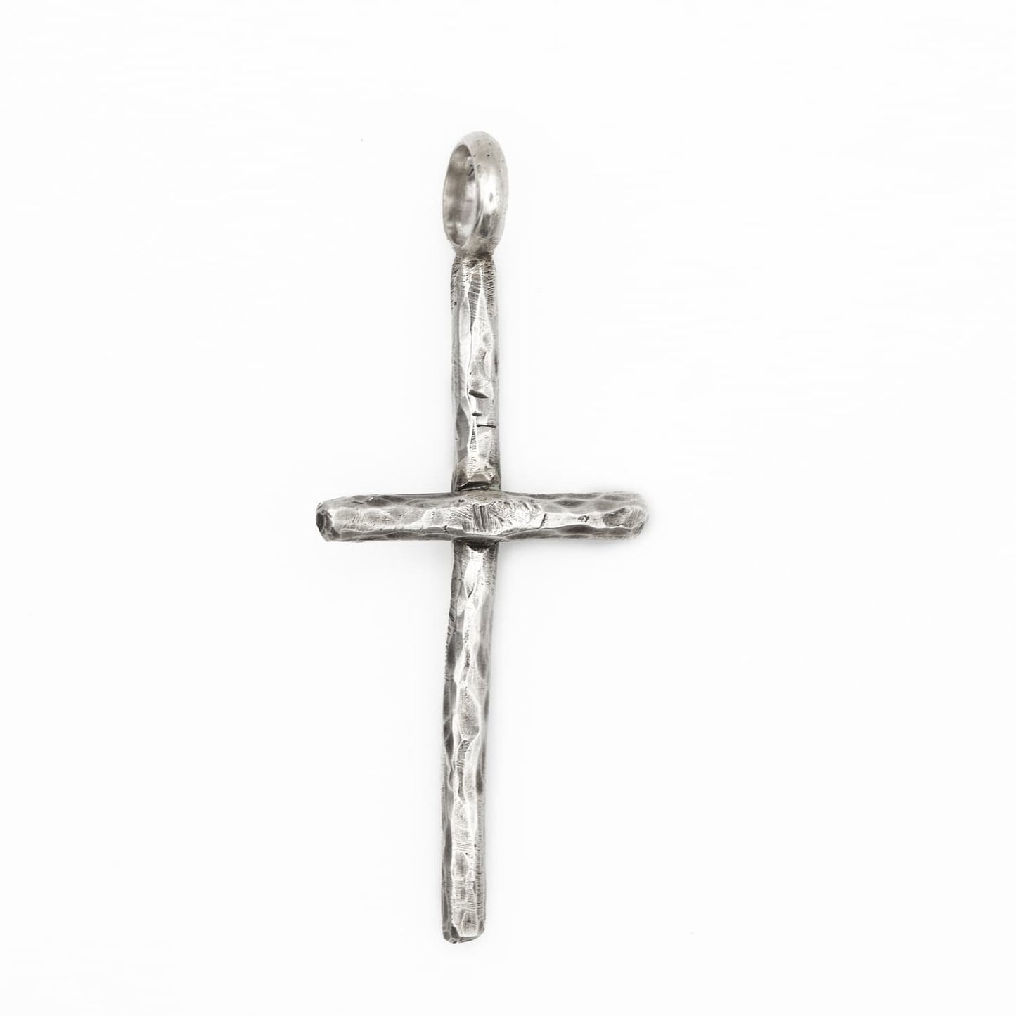 Kreuz aus Sterling Silber - Anhänger für Halskette - massiv geschmiedet - Silberschmied