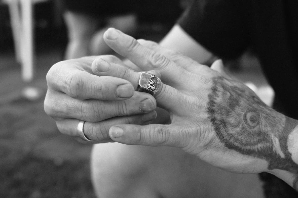 Siegelring Oscar Sterling Silber an Hand