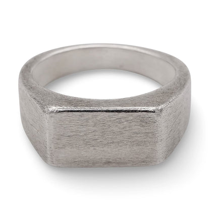 Siegelring "Fred gebürstet" Sterling Silber Ring