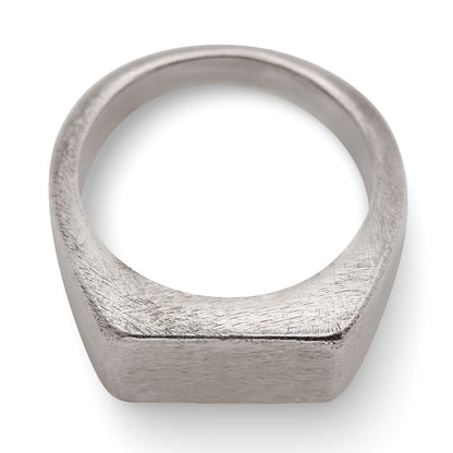 Siegelring "Fred gebürstet" Sterling Silber Ring