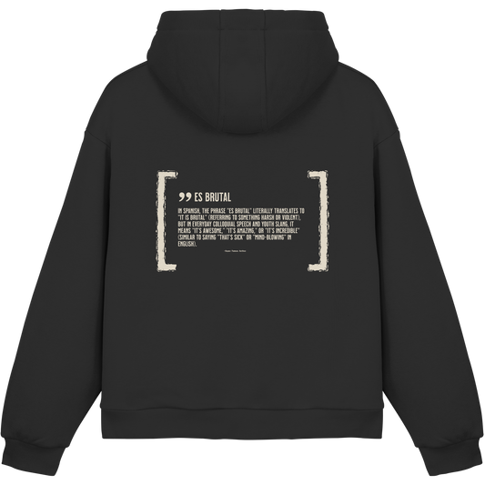 Es Brutal Oversize Hoodie in Black – Rückseite