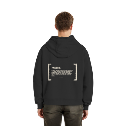 Es Brutal Boxcut Hoodie in Black – Rückseite