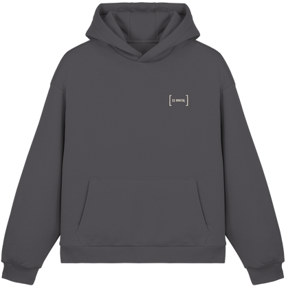 Es Brutal Oversize Hoodie in Magnet – Vorderseite