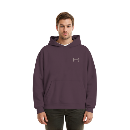 Es Brutal Boxcut Hoodie in Plum Purple – Vorderseite