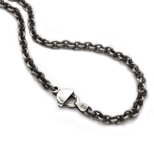 #066 Anchor chain - silver oxidized - necklace